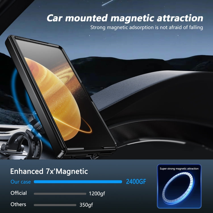 For Honor Magic V3 Gold Medal Rotating Folding Series Ring Holder Phone Case(Royal Blue) - Honor Cases by buy2fix | Online Shopping UK | buy2fix