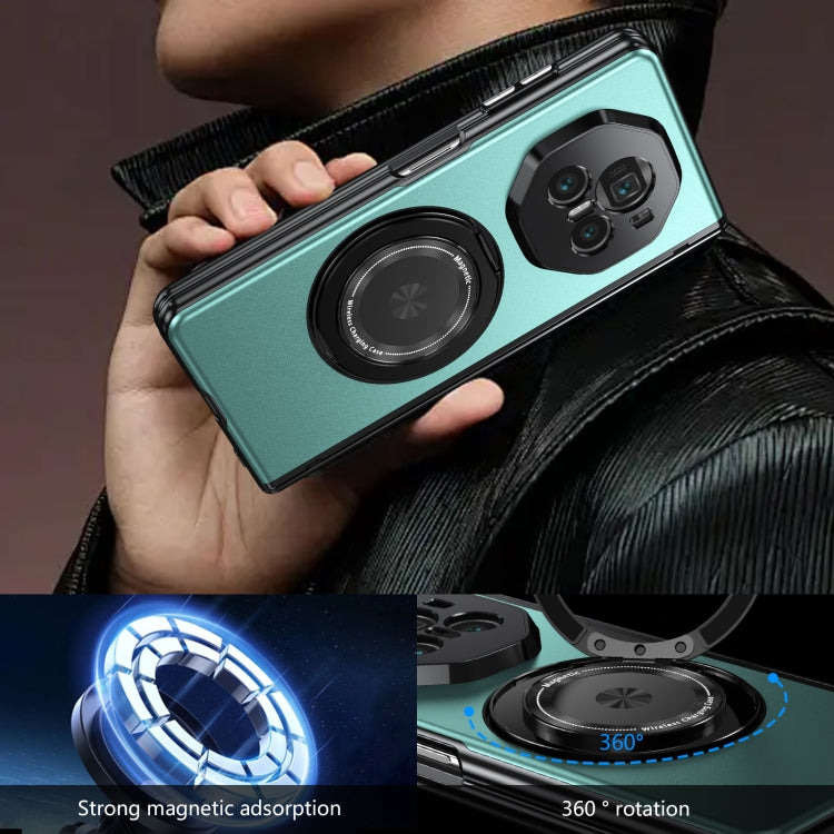 For Honor Magic V3 Gold Medal Rotating Folding Series Ring Holder Phone Case(Royal Blue) - Honor Cases by buy2fix | Online Shopping UK | buy2fix