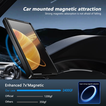 For Honor Magic V3 Gold Medal Rotating Folding Series Ring Holder Phone Case(Red) - Honor Cases by buy2fix | Online Shopping UK | buy2fix