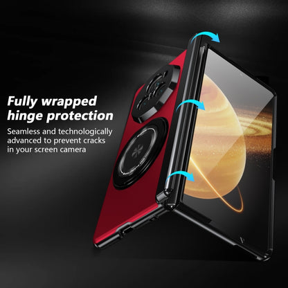 For Honor Magic V3 Gold Medal Rotating Folding Series Ring Holder Phone Case(Red) - Honor Cases by buy2fix | Online Shopping UK | buy2fix