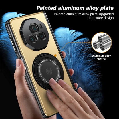 For Honor Magic V3 Gold Medal Rotating Folding Series Ring Holder Phone Case(Gold) - Honor Cases by buy2fix | Online Shopping UK | buy2fix