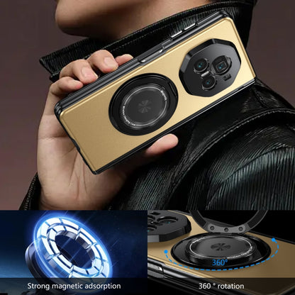 For Honor Magic V3 Gold Medal Rotating Folding Series Ring Holder Phone Case(Gold) - Honor Cases by buy2fix | Online Shopping UK | buy2fix