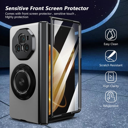 For Honor Magic V3 Gold Medal Rotating Folding Series Ring Holder Phone Case(Silver) - Honor Cases by buy2fix | Online Shopping UK | buy2fix