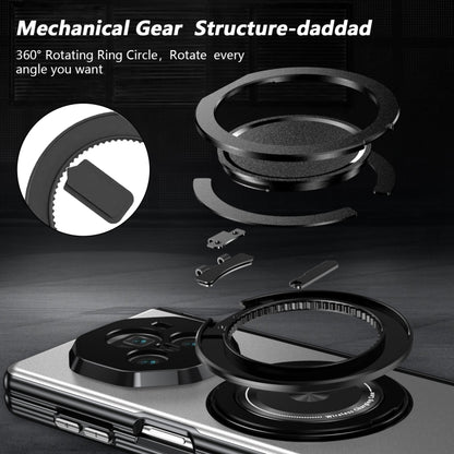 For Honor Magic V3 Gold Medal Rotating Folding Series Ring Holder Phone Case(Silver) - Honor Cases by buy2fix | Online Shopping UK | buy2fix