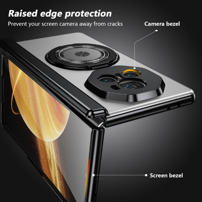 For Honor Magic V3 Gold Medal Rotating Folding Series Ring Holder Phone Case(Silver) - Honor Cases by buy2fix | Online Shopping UK | buy2fix