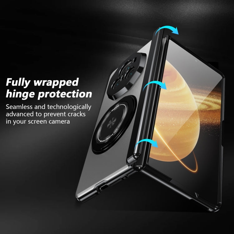 For Honor Magic V3 Gold Medal Rotating Folding Series Ring Holder Phone Case(Silver) - Honor Cases by buy2fix | Online Shopping UK | buy2fix