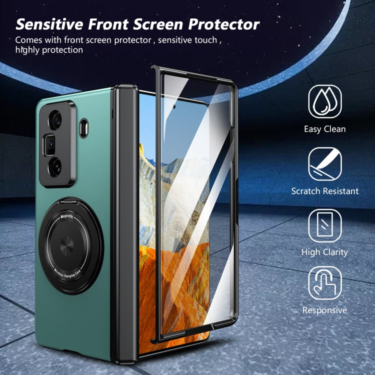 For Honor Magic Vs3 Gold Medal Rotating Folding Series Ring Holder Phone Case(Royal Blue) - Honor Cases by buy2fix | Online Shopping UK | buy2fix