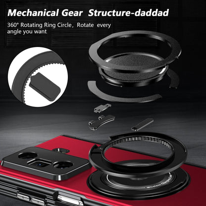 For Honor Magic Vs3 Gold Medal Rotating Folding Series Ring Holder Phone Case(Red) - Honor Cases by buy2fix | Online Shopping UK | buy2fix