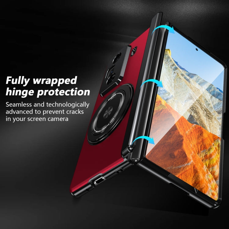 For Honor Magic Vs3 Gold Medal Rotating Folding Series Ring Holder Phone Case(Red) - Honor Cases by buy2fix | Online Shopping UK | buy2fix