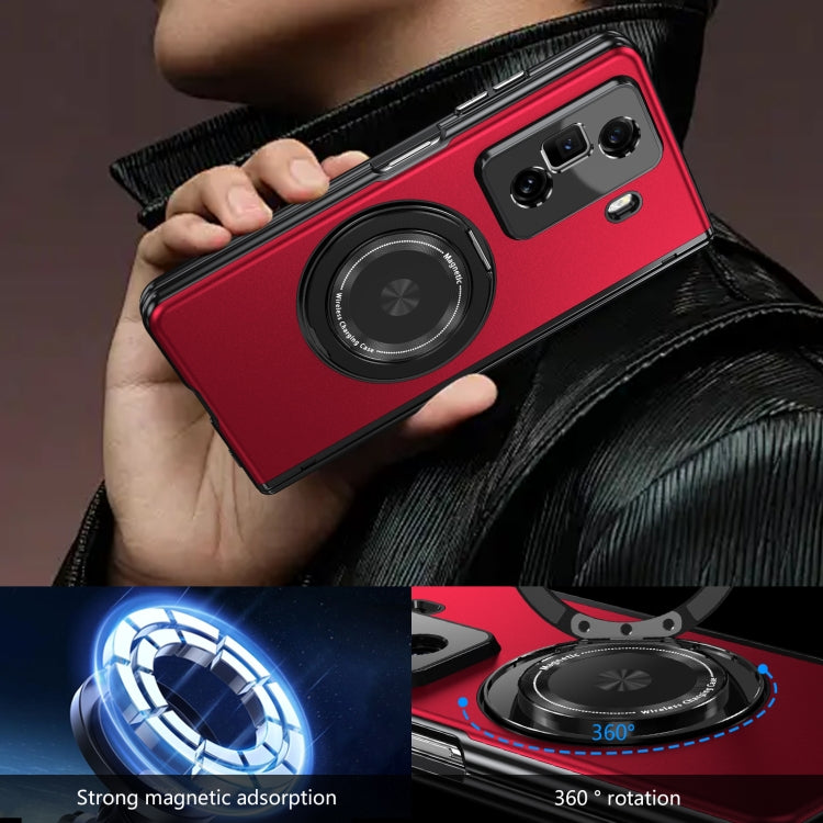 For Honor Magic Vs3 Gold Medal Rotating Folding Series Ring Holder Phone Case(Red) - Honor Cases by buy2fix | Online Shopping UK | buy2fix