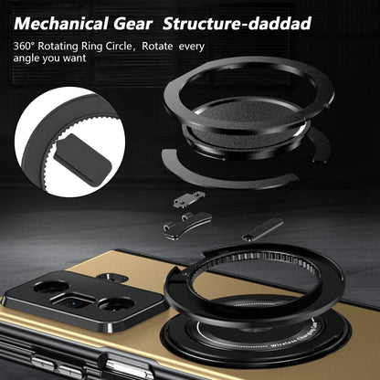 For Honor Magic Vs3 Gold Medal Rotating Folding Series Ring Holder Phone Case(Gold) - Honor Cases by buy2fix | Online Shopping UK | buy2fix