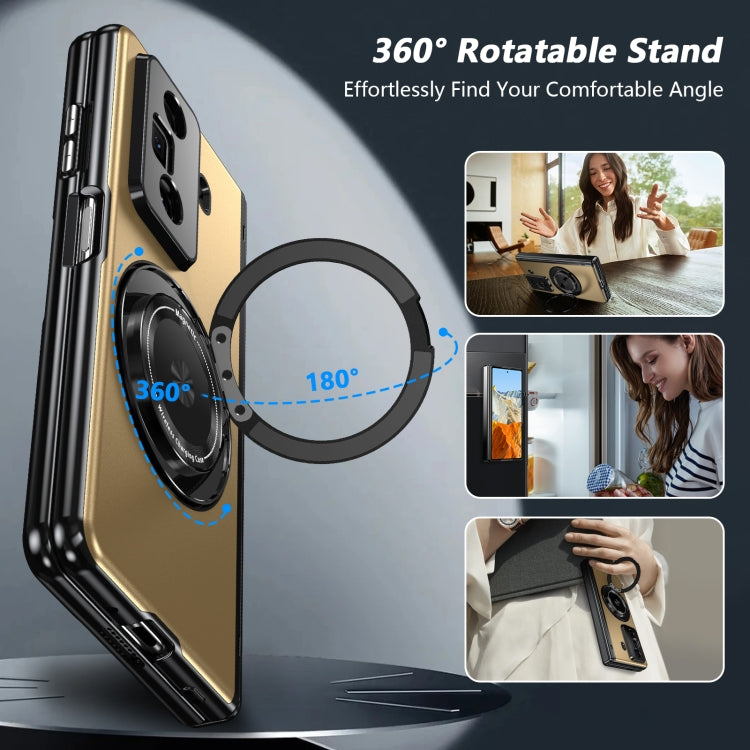 For Honor Magic Vs3 Gold Medal Rotating Folding Series Ring Holder Phone Case(Gold) - Honor Cases by buy2fix | Online Shopping UK | buy2fix
