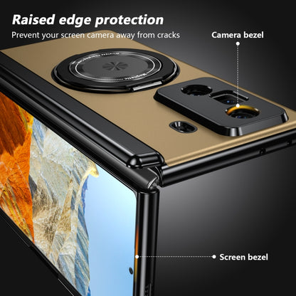 For Honor Magic Vs3 Gold Medal Rotating Folding Series Ring Holder Phone Case(Gold) - Honor Cases by buy2fix | Online Shopping UK | buy2fix