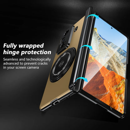 For Honor Magic Vs3 Gold Medal Rotating Folding Series Ring Holder Phone Case(Gold) - Honor Cases by buy2fix | Online Shopping UK | buy2fix