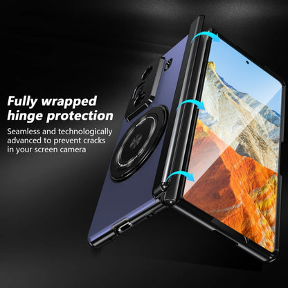 For Honor Magic Vs3 Gold Medal Rotating Folding Series Ring Holder Phone Case(Blue) - Honor Cases by buy2fix | Online Shopping UK | buy2fix
