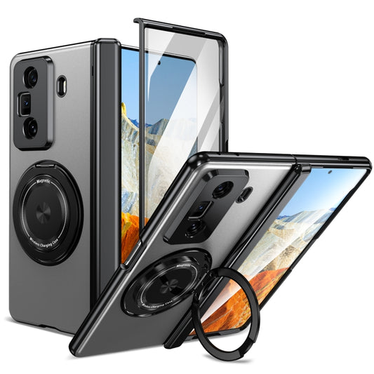 For Honor Magic Vs3 Gold Medal Rotating Folding Series Ring Holder Phone Case(Silver) - Honor Cases by buy2fix | Online Shopping UK | buy2fix