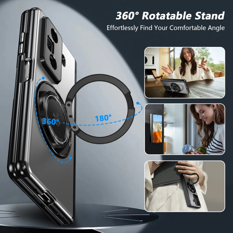 For Honor Magic Vs3 Gold Medal Rotating Folding Series Ring Holder Phone Case(Silver) - Honor Cases by buy2fix | Online Shopping UK | buy2fix