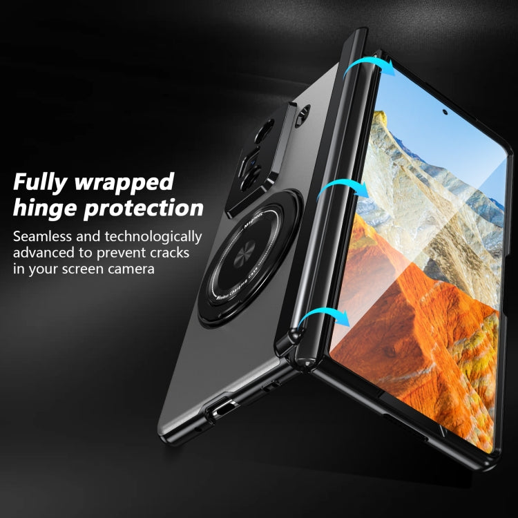 For Honor Magic Vs3 Gold Medal Rotating Folding Series Ring Holder Phone Case(Silver) - Honor Cases by buy2fix | Online Shopping UK | buy2fix