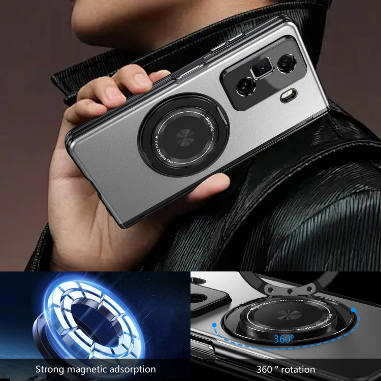 For Honor Magic Vs3 Gold Medal Rotating Folding Series Ring Holder Phone Case(Silver) - Honor Cases by buy2fix | Online Shopping UK | buy2fix