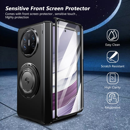 For Huawei Mate X5 Gold Medal Rotating Folding Series Ring Holder Phone Case(Black) - Huawei Cases by buy2fix | Online Shopping UK | buy2fix