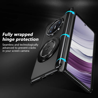 For Huawei Mate X5 Gold Medal Rotating Folding Series Ring Holder Phone Case(Black) - Huawei Cases by buy2fix | Online Shopping UK | buy2fix