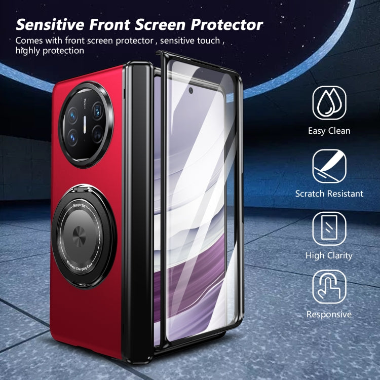 For Huawei Mate X5 Gold Medal Rotating Folding Series Ring Holder Phone Case(Red) - Huawei Cases by buy2fix | Online Shopping UK | buy2fix