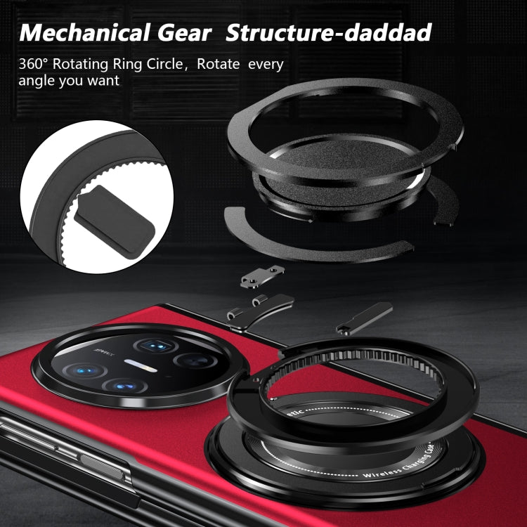 For Huawei Mate X5 Gold Medal Rotating Folding Series Ring Holder Phone Case(Red) - Huawei Cases by buy2fix | Online Shopping UK | buy2fix