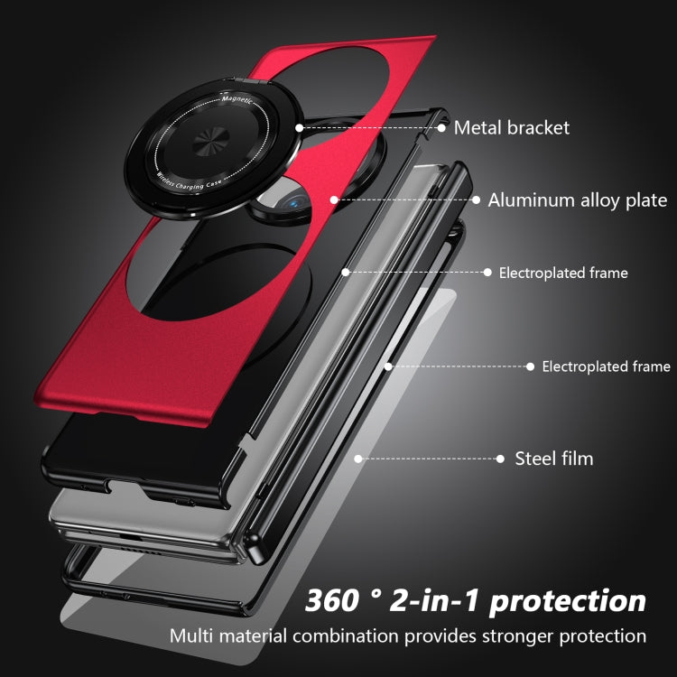 For Huawei Mate X5 Gold Medal Rotating Folding Series Ring Holder Phone Case(Red) - Huawei Cases by buy2fix | Online Shopping UK | buy2fix
