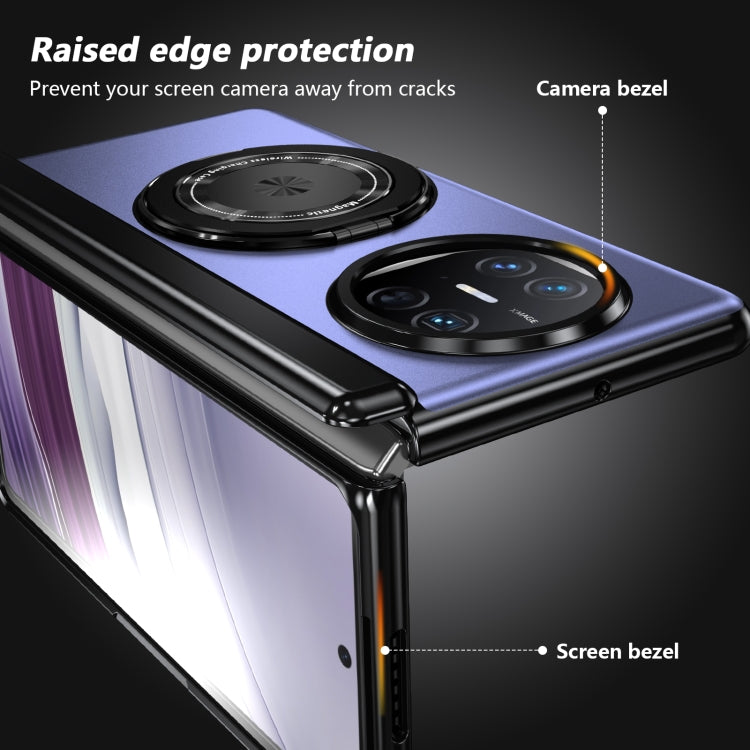 For Huawei Mate X5 Gold Medal Rotating Folding Series Ring Holder Phone Case(Blue) - Huawei Cases by buy2fix | Online Shopping UK | buy2fix