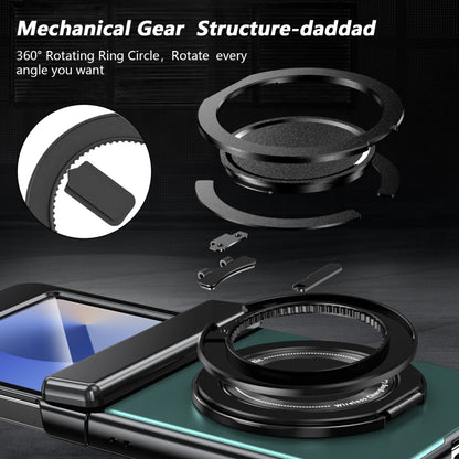 For Samsung Galaxy Z Flip6 Gold Medal Rotating Folding Series Ring Holder Phone Case(Royal Blue) - Galaxy Z Flip6 5G Cases by buy2fix | Online Shopping UK | buy2fix