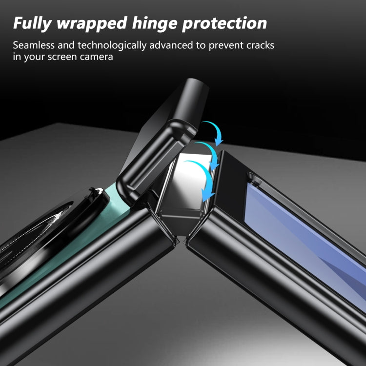 For Samsung Galaxy Z Flip6 Gold Medal Rotating Folding Series Ring Holder Phone Case(Royal Blue) - Galaxy Z Flip6 5G Cases by buy2fix | Online Shopping UK | buy2fix