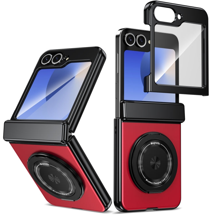 For Samsung Galaxy Z Flip6 / Flip7 FE Gold Medal Rotating Folding Series Ring Holder Phone Case(Red) - Galaxy Z Flip6 5G Cases by buy2fix | Online Shopping UK | buy2fix