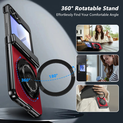 For Samsung Galaxy Z Flip6 / Flip7 FE Gold Medal Rotating Folding Series Ring Holder Phone Case(Red) - Galaxy Z Flip6 5G Cases by buy2fix | Online Shopping UK | buy2fix
