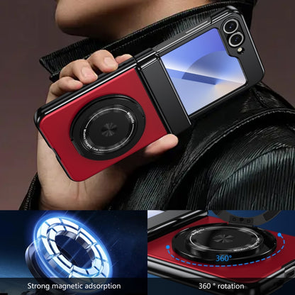 For Samsung Galaxy Z Flip6 / Flip7 FE Gold Medal Rotating Folding Series Ring Holder Phone Case(Red) - Galaxy Z Flip6 5G Cases by buy2fix | Online Shopping UK | buy2fix