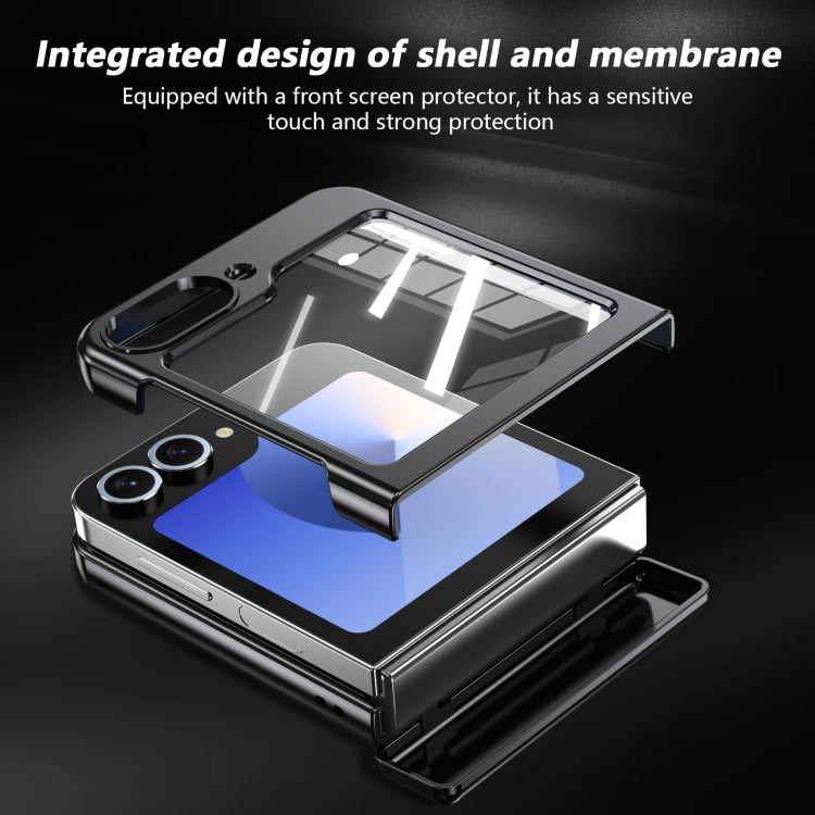 For Samsung Galaxy Z Flip5 Gold Medal Rotating Folding Series Ring Holder Phone Case(Blue) - Galaxy Z Flip5 Cases by buy2fix | Online Shopping UK | buy2fix