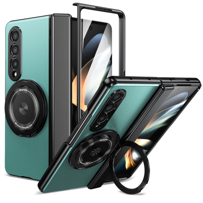 For Samsung Galaxy Z Fold4 Gold Medal Rotating Folding Series Ring Holder Phone Case(Royal Blue) - Galaxy Z Fold4 5G Cases by buy2fix | Online Shopping UK | buy2fix