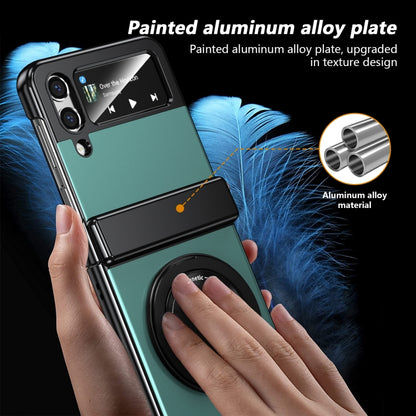 For Samsung Galaxy Z Flip4 Gold Medal Rotating Folding Series Ring Holder Phone Case(Royal Blue) - Galaxy Z Flip4 5G Cases by buy2fix | Online Shopping UK | buy2fix