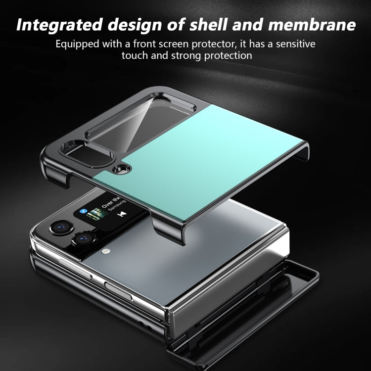 For Samsung Galaxy Z Flip4 Gold Medal Rotating Folding Series Ring Holder Phone Case(Royal Blue) - Galaxy Z Flip4 5G Cases by buy2fix | Online Shopping UK | buy2fix