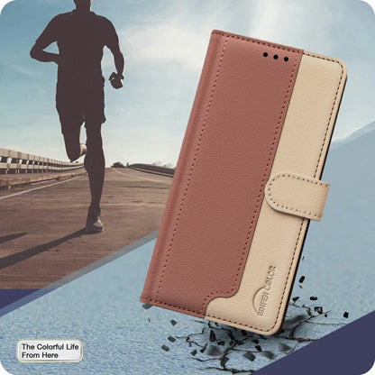 For OnePlus 13 Color Matching RFID Anti-theft Leather Phone Case(Brown) by buy2fix