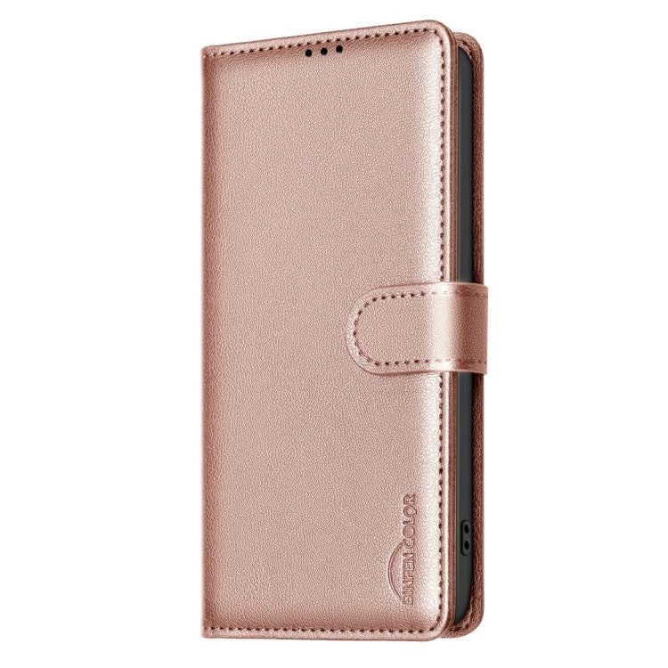 For OnePlus 13 Litchi Texture RFID Anti-theft Leather Phone Case(Gold) - OnePlus Cases by buy2fix | Online Shopping UK | buy2fix