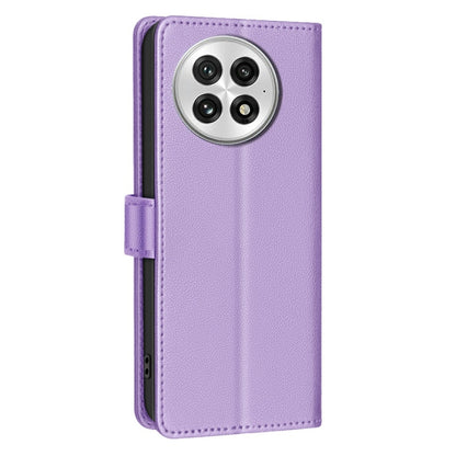 For OnePlus 13 Litchi Texture RFID Anti-theft Leather Phone Case(Purple) by buy2fix