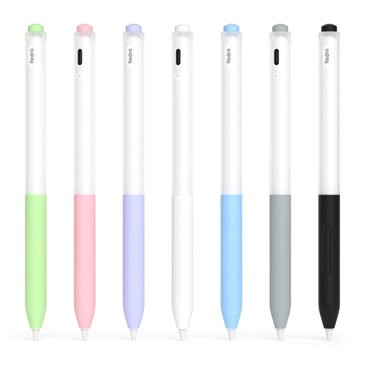 For Redmi Smart Pen 2pcs/Set Transparent Jelly Series Stylus Pen Silicone Protective Cover(Matcha Green) - Pencil Accessories by buy2fix | Online Shopping UK | buy2fix