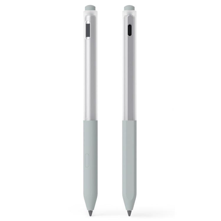 For Lenovo Gen3 Stylus Pen 2pcs/Set Jelly Series Stylus Pen Silicone Protective Cover(Grey) - Pencil Accessories by buy2fix | Online Shopping UK | buy2fix