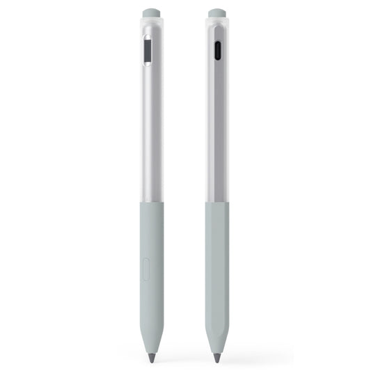 For Lenovo Gen3 Stylus Pen 2pcs/Set Jelly Series Stylus Pen Silicone Protective Cover(Grey) - Pencil Accessories by buy2fix | Online Shopping UK | buy2fix