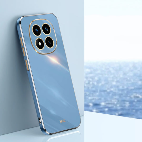 For Redmi Note 14 Pro+ 5G XINLI Straight Edge 6D Electroplate TPU Phone Case(Celestial Blue)