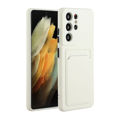 For Samsung Galaxy S25 Ultra 5G Card Slot Design Shockproof TPU Phone Case(White) by buy2fix