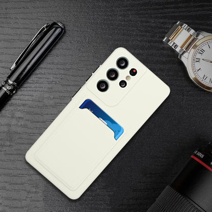 For Samsung Galaxy S25 Ultra 5G Card Slot Design Shockproof TPU Phone Case(White) by buy2fix