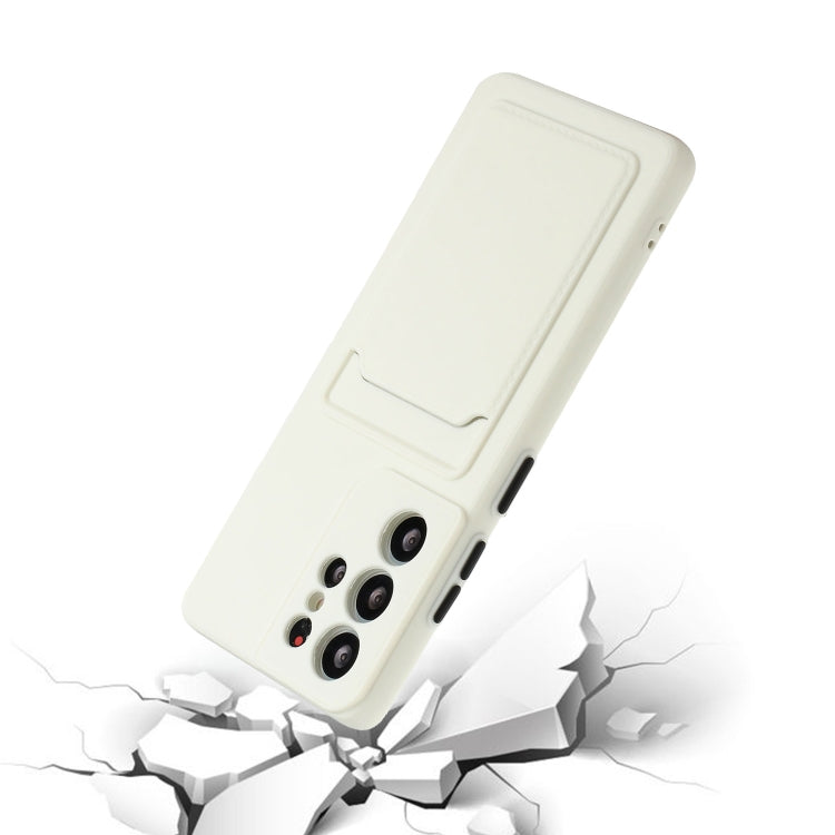 For Samsung Galaxy S25 Ultra 5G Card Slot Design Shockproof TPU Phone Case(White) by buy2fix