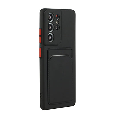 For Samsung Galaxy S25 Ultra 5G Card Slot Design Shockproof TPU Phone Case(Black) by buy2fix