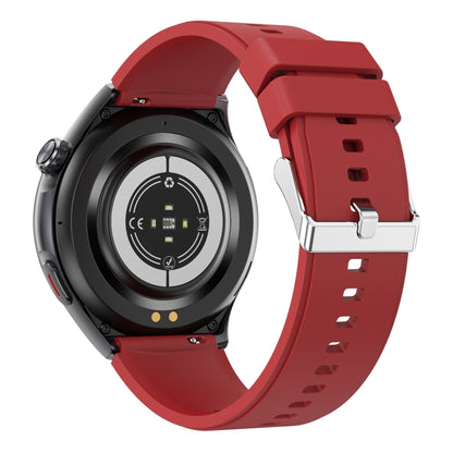 T82 1.43 inch Round Screen BT Call Smart Watch, Heart Rate / Blood Pressure / Blood Oxygen / Sleep / Blood Sugar / HRV / Metope / SOS, Strap:Silicone Red - Smart Wristbands by buy2fix | Online Shopping UK | buy2fix